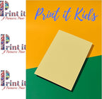 PrintIt Colors Multipurpose Paper, 20 lbs., 8.5" x 11", 500 Sheets/Ream – Premium Colored Copy Paper for Printing, School, and Office Use (Buff)