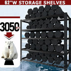 ZEUKMXOO 62" W 3050LBS Storage Shelves Unit,5 Tier Heavy Duty Metal Shelving Unit and Storage Large Rack,72" H x62 W x24 D Adjustable Metal Shelving Unit,Garage Shelves for Basement,Warehouse
