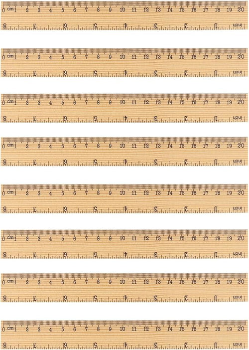 144 Packs Wooden Rulers, 8 Inch Double Sided Wood School Ruler for Home, Student, Office Use, 2 Scale,by GNIEMCKIN