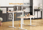 Claiks Standing Desk with Drawers, 48x24 Inch Stand Up Electric Adjustable Height Sit Stand Desk for Computer Workstation, Natural