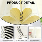 Yahenda 108 Pcs Spiral Notebook Bulk A5 Journal Lined 8.3'' x 5.5'' Writing Composition Paper Small Notepad Subject Notebook for Students Office Business Back to School Supplies (Black)