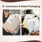7x10 Shipping Label Sleeves 500 Pack-Strong Adhesive Back for Secure Package Labelling, Protects Documents with Packing Slip Pouches -Packing Sleeves for Mailing and Packaging -WaterProof and Durable