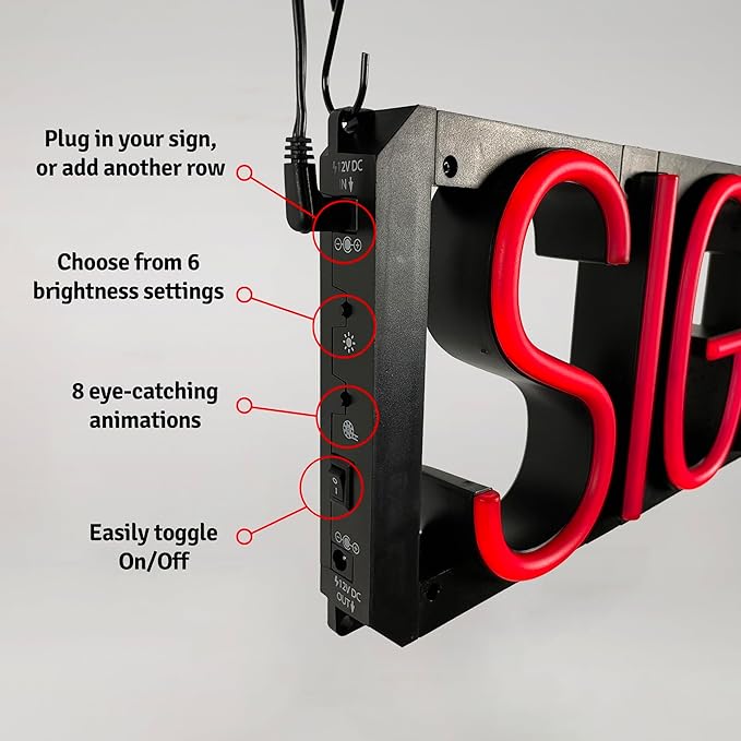 SpellBrite ENTRANCE Sign | Directional Sign with Neon Look, Green LED Light Source | 31.3" x 6.3"