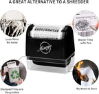 Miseyo Identity Theft Protection Roller Stamp Set - Black (6 Refill Ink Incleded)