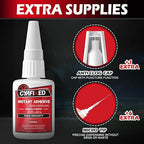Thick Super Glue Clear Heavy Duty Ca Glue Repair Wood Furniture Plastic Crafts Shoe Sole, Instant All Purpose Cyanoacrylate Adhesive for Woodworking Ceramic Leather Metal Glass Pottery Aquarium