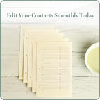 Gallery Leather Address Book Correction Labels - Self-Adhesive, Sticky, 5 Sheets, 30 Sticker Records, for Easy and Clean Contact Updates