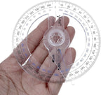 360° Protractor Pack of 2 Protactors Plastic Protractor Math Protractors Clear Protractor Ruler Drafting Tools Circle Protractor for Geometry