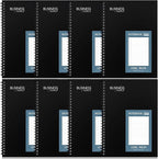 Resurhang 8 Pack Wirebound Business Notebook Legal Ruled Spiral Notebook 6-5/8" x 9-1/2" 80 Sheets Per Pad Professional Journal for Office Journal Planner Work Meeting Men Women(Blue)
