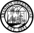 Personalized Garden Greenhouse Metal Name Sign,Customized Metal Sign,Custom Family Name Sign,Gift For Gardener,Gardenhouse gifts，Garden Decor Signs
