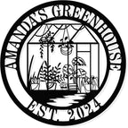 Personalized Garden Greenhouse Metal Name Sign,Customized Metal Sign,Custom Family Name Sign,Gift For Gardener,Gardenhouse gifts，Garden Decor Signs