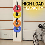 Wowangce 4 Pcs Extension Cord Organizers and Storage Garage Extension Cord Holder with 5 Slots Organizer Black Cord Organizer Straps for Vertical Space Cable Hose Rope String Lights