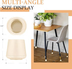 1/4" Round Rubber Furniture Leg Tips Caps, 16 Pack White Extra Small Furniture Leg Floor Protectors (Fit: 6mm to 7mm)