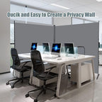 Room Divider Single Panel Privacy Screen, 71''x72''H Large Divider for Room Separation, Thickened Fabric 6FT Room Divider Wall Screen for Bedroom Office School, Portable Partition Room Dividers, Grey