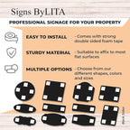 Standard Conference Room Sign - Black - Medium 2 Pack