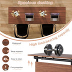 Conference Table Flip Top Mobile Conference Room Tables,Folding Conference Table with Wheels,Large Meeting Training Seminar Table Saving Space for Office Classroom(2D,70.8'')