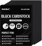 Black Cardstock - 8.5'' x 11'' 92lb Cover Card Stock Heavyweight Paper Perfect for Scrapbooking, Crafts, Business Cards 25 Sheets 250g UAP13BK