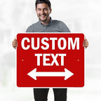 Custom Arrow,Custom Directional Sign, Two way Arrow,24x30 Inches, Rust Free .063 Aluminum, Fade Resistant, Made in USA by My Sign Center