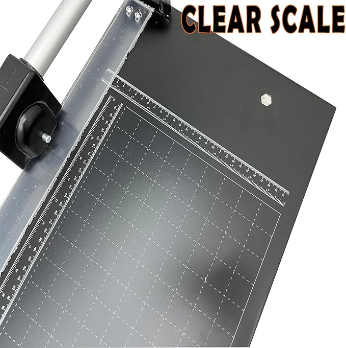 48'' Manual Rotary Paper Trimmer Cutter with an Angle Line Rolling Guillotine Paper Cutting Machine for Cutting Photo Paper, Film（Black）