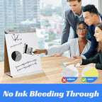 Nortix Sticky Easel Pads, Upgraded Versatile Tabletop Sticky Easel Pad with Dry Erase Surface for Meeting/Training/Doodling, 20x23 Inches, 20 Sheets/Pad, 2 Pads