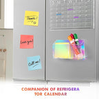BEYGORM Magnetic Dry Erase Marker Holder for Whiteboard,Non-slip Acrylic Magnet Pen Holder for Fridge Refrigerator,Locker Organizer for Work,Locker Accessories,Pencil Cup for Desk(Colorful)