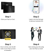 Popl Smart NFC Business Card - Sleek Modern Digital Business Card w/Instant App-Free Sharing - Customizable NFC Cards Compatible w/iPhone & Android (Limited Edition Black Lux)