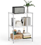M MZG 450 lbs Wire Storage Shelving 3-Tier Utility Shelving Unit Steel Organizer Wire Rack for Home,Kitchen,Office,White (11.8" D x 17.7" W x 26.4" H)