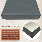 Golden State Art, Archival Folio Storage Box 11x14, Clamshell Design with Metal Edge, Preserve and Store Photos Documents Cards Prints Arts Crafts DIY, Gray, Pack of 2