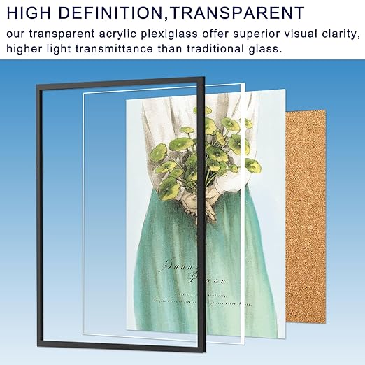 4 Pack 16x20 Inch Acrylic Sheet 1/8" Thick, Cast Acrylic Sheet, Clear Plexiglass Sheets, for Craft Projects, Display Cases, Signs, Photo Frame