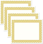 Elite Gold & White Parchment Certificate Papers - Pack of 25, NOT FOIL, Laser & Inkjet Printer Compatible, for Office, Business Awards, Graduation, School Diplomas, 8-1/2" x 11" on 60 lb. Text Stock