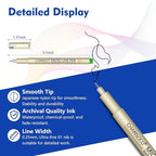 CHARSOCO 01 Micro Pen, 12 Colors Fine Point Pen, 0.25mm Fineliner Ink Pens for Artist Illustration, Waterproof Archival Ink, Sketching, Anime, Manga, Technical Drawing and Scrapbooking-fan