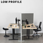 VIVO L-Shape Modular Corner Wall System, 3 Panels, Modern Professional Office Cubicle Dividers, Freestanding Privacy Screen, 66 inches High, Dark Gray, PP-MWS63D-L