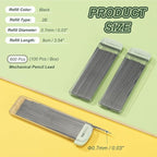PATIKIL 600Pcs 2B Mechanical Pencil Lead, 0.7mm Black Lead Refill Break Resistant Pencil Refills for Writing Office Supplies, Green