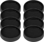 Non Slip Furniture Pads, 2.5” Round Rubber Caster Cups, 8 Pcs Furniture Coasters, Anti-Slip Gripper, Anti Slide Furnitures Feet Floor Protectors for Bed Couch Stoppers - Black