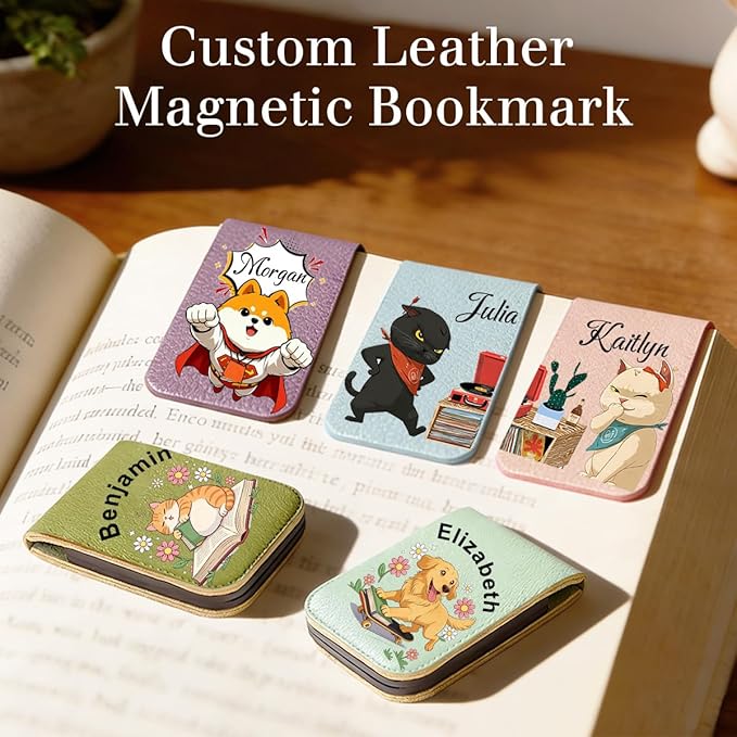 Magnetic Bookmark Clip Personalized for Readers, Custom Name Magnetic Page Marker for Books,Funny Bookmark Gifts for Book Lover, Teachers, Student, Women and Firends