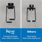 ICC 1.70” Metal Cable Management Ring, Vertical, Rack or Wall Mount, Pack of 10 – Cable Organizer for Structured Cabling and Racks