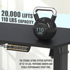 SHW 40-Inch Electric Height Adjustable Standing Desk with Drawer, Memory Preset and Cable Management Tray, Black
