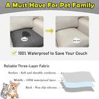Couch Arm Covers, Waterproof Armrest Cover for Sofa, Armchair, Loveseat, Non-Slip Recliner Arm Cover, Sofa Arm Covers, Headrest Covers, Arm Chair Covers Set of 2 (Dark Gray, 28"×24")