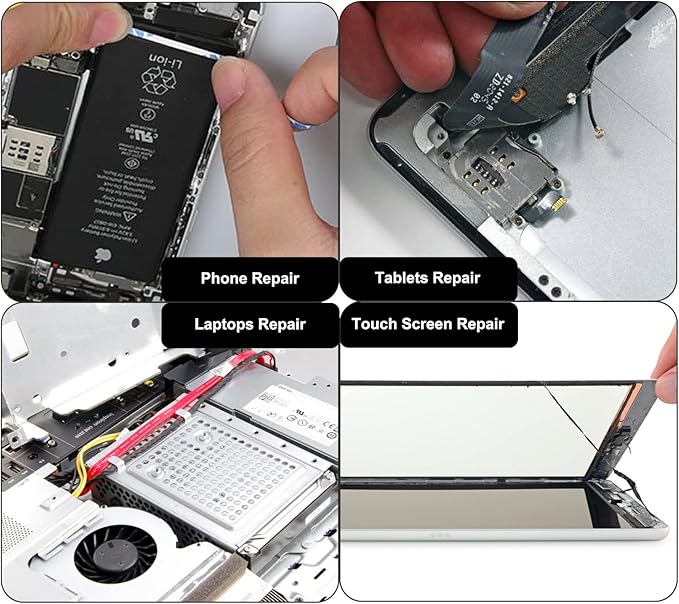 Kaisiking 5mm / 10mm x 50M Double Sided Adhesive Tape LCD Touch Screen Tape Phone Repair Tape with 1 Tweezers for Cell Phone, iPad, Tablets, Laptops, Camera, LCD Screen
