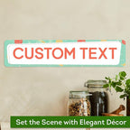 Custom Sign, Custom Street Sign, 11 Font Colors, 13 Font Styles, 4 Hole Options, 22 Sizes, 4x18 Inches, Rust Free DiBound, Fade Resistant, Made in USA by My Sign Center (Mid-Century Modern 2)