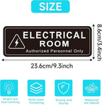 Electrical Room Door Sign for Business，Self-Adhesive Durable Modern Electrical Closet Room Sticker for Home, UV and Weather Resistant Authorized Personnel Only Signs for Business ，Workplace