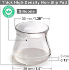 X-Protector Silicone Chair Leg Floor Protectors with Non-Slip Furniture Pads - 24 PCS 1.3" - 2" - Anti-Slip Chair Leg Covers - Non-Skid Furniture Leg Caps - Furniture Pads for Hardwood Floors!