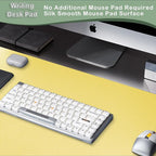 Boutilon Leather Desk Pad Protector,Non-Slip Mouse Pad,Laptop Desk Pad,Office Mouse Mat,Waterproof Leather Desk Blotter,Desk Writing Pad for Office and Home (S-Yellow,24"x 14")