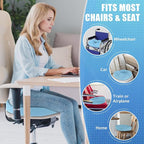 BlissTrends Donut Pillow Seat Cushion, Chair Cushions for Postpartum Pregnancy & Hemorrhoids, Tailbone Pain Relief Cushion, Memory Foam Lifting Cushions for Office&Home Chairs (Light Blue, XX-Large)