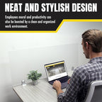 OBEX Frosted Acrylic Desk Mounted Privacy Panel, 18" x 48", Frosted