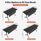 Goakwwuz Conference Room Table, Folding Conference Tables,Thicken Grey Tabletop,Flip Top Wooden Seminar Meeting Room Table for Conference Room Offices (2, BlackWoodGrain, 55.1”)