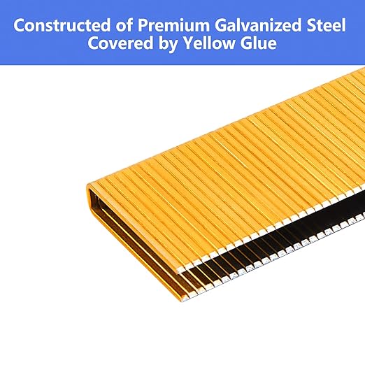 SimCos 18 Gauge 1/4" Narrow Crown Staples, Galvanized Upholstery Staples for 18 GA Pneumatic or Electric Stapler or Staple Gun (1"-3000 PCS)