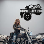 Custom Dirt Bike Metal Signs Personalized Motorcycle Name Sign Custom Garage Decor Motorbikes Wall Art Decor Motorcycle Sign Men Room Decorate Gifts for Men Husband Rider