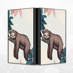 BWEGRHE Slim Credit Card Holder, Sloth RFID Blocking Metal Wallet for Men & Women, Aluminum Minimalist Hard Case Pocket-Sized Business Cards Organizer (Fits Up to 10 Cards)