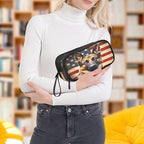 BOENLE Dog German Shepherd American Flag Pencil Case Box Boys Girls Large Pencil Pouch Zipper Compartments Big Capacity Stationery Pen Bag Organizer for Kids Teens Adults School