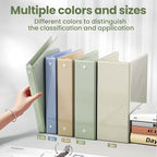 SUNEE 3 Ring Binder 3 Inch 1 Pack, Clear View Binder Three Ring PVC-Free (Fit 8.5x11 Inches) for School or Office Supplies, Sage Green
